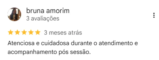 Print de avaliacao real de cliente no Google