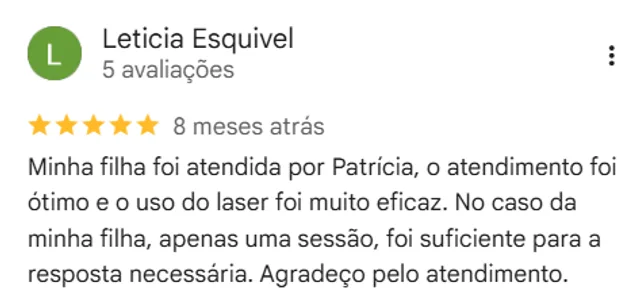 Print de avaliacao real de cliente no Google