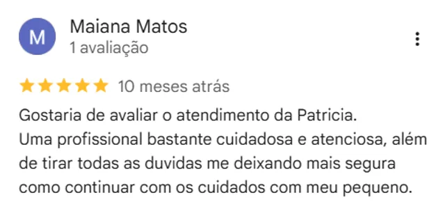 Print de avaliacao real de cliente no Google